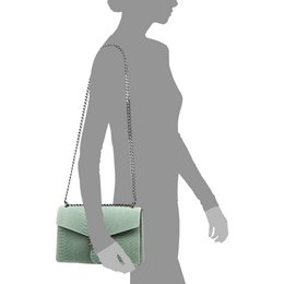 Florence Artegiani. Luce Women's Handbag. Genuine Leather Suede Engraving Snake