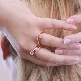 Bague Zinnia - Or Rosé et Cristal