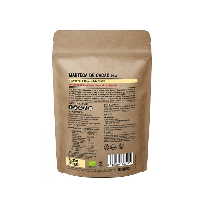 Organic cocoa butter