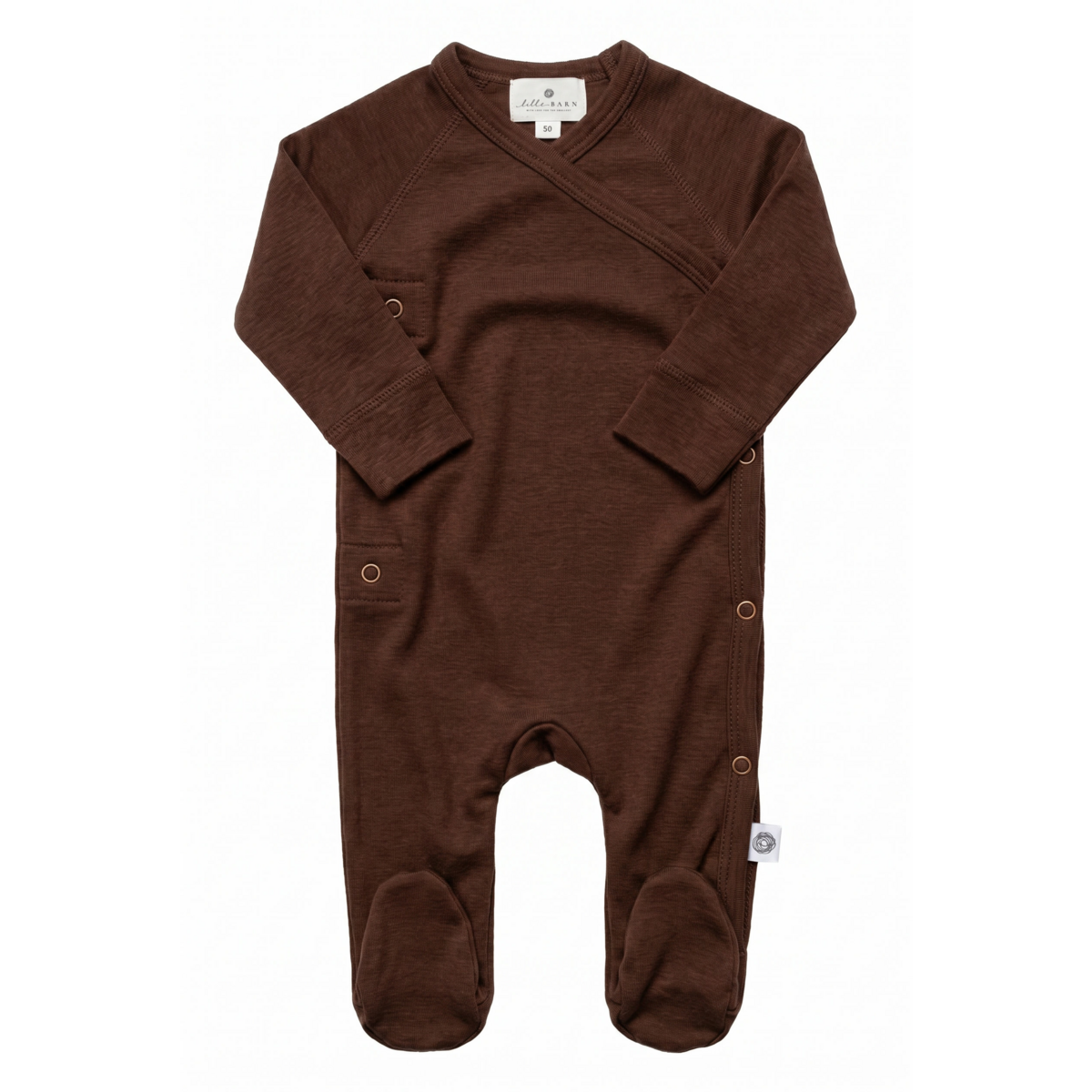 Playsuit / Strampler aus Wolle – Merinowolle – Schokoladenfondant