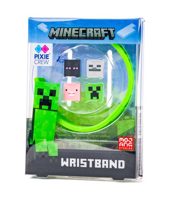 Silicone bracelet PIXIE CREW Minecraft Minecraft characters, green