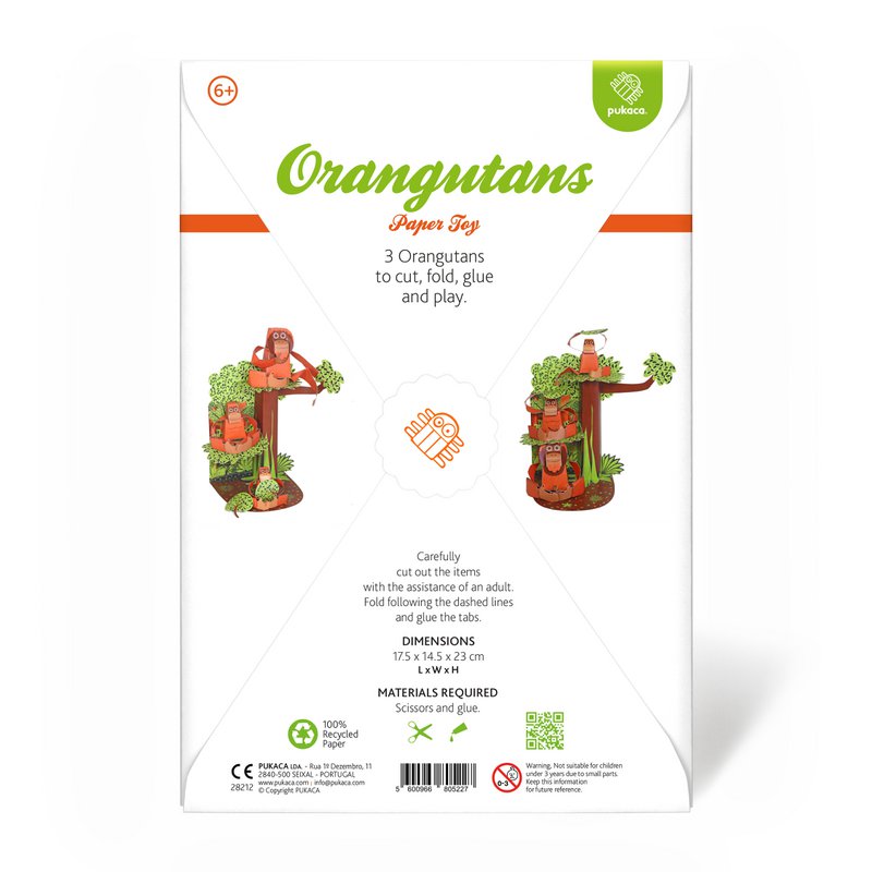 Orangutans Paper Toy