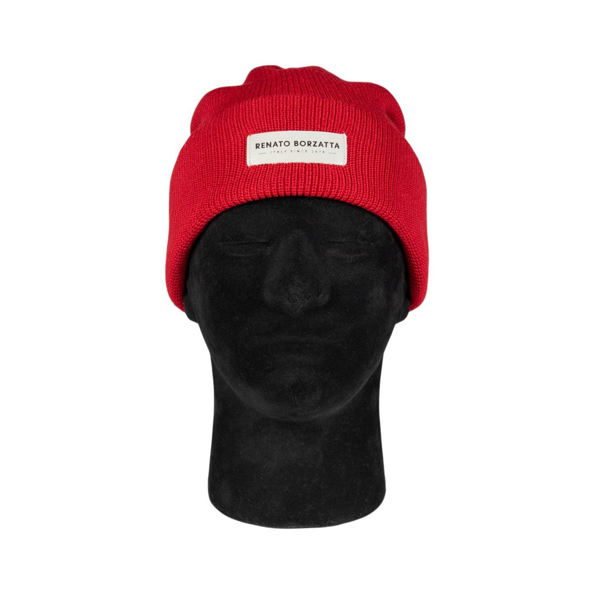 RB5001V | Monviso double -layer jersey beeh Mixed wool Made in Italy. Red color - single size