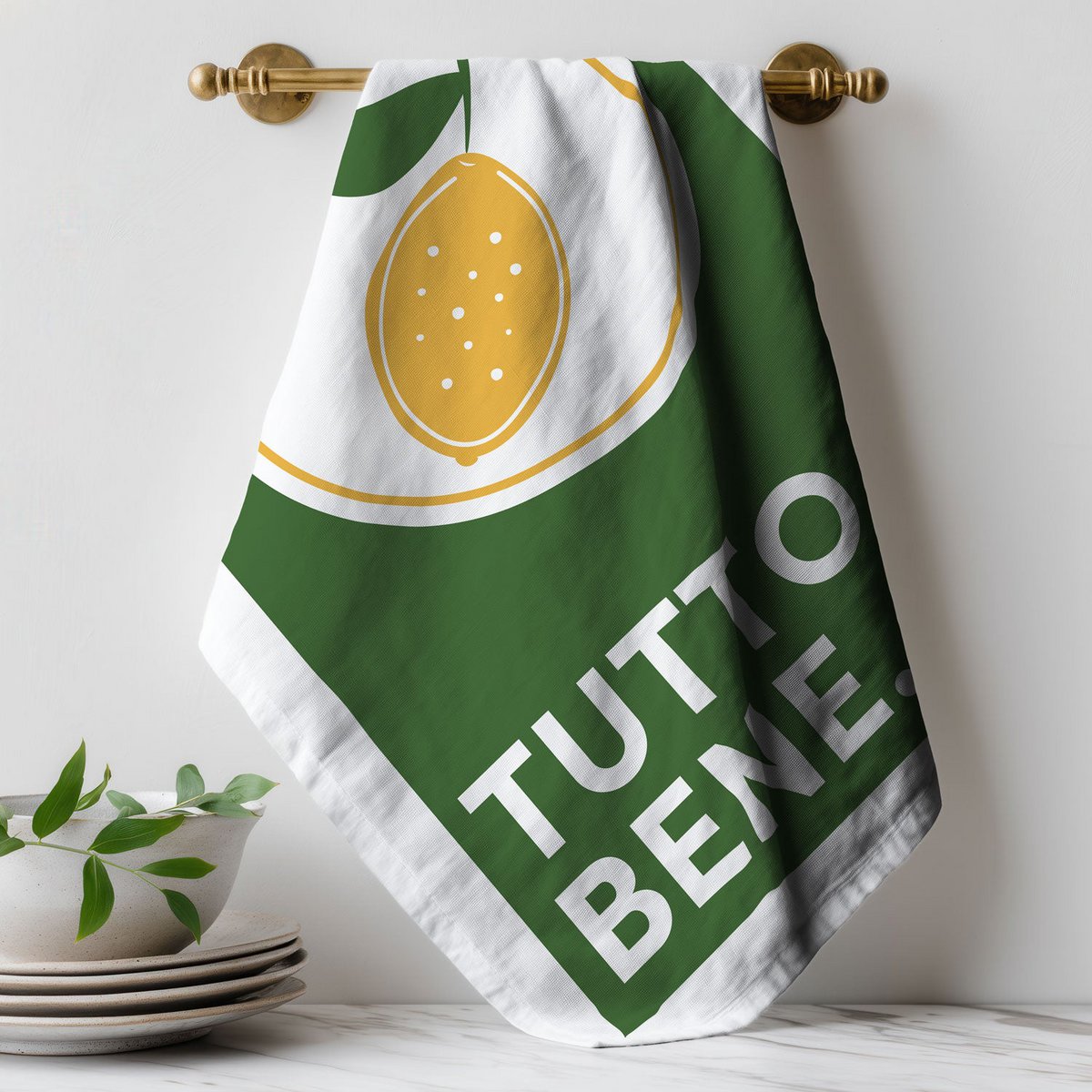 Geschirrtuch Bio Baumwolle - Tutto Bene Zitrone - Nr. 3