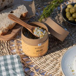 HÉLIOS - Biologisch aromatisch zout 50g - Camargue fleur de sel - citroentijm - venkel - goudsbloem