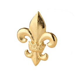 EDZARD Sæt med 4 lysnåle Lily lysestager, aluminium forniklet guldfarvet, højde 6,5 cm