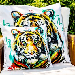 Velvet Cushion Tigrou III by Vincent Richeux