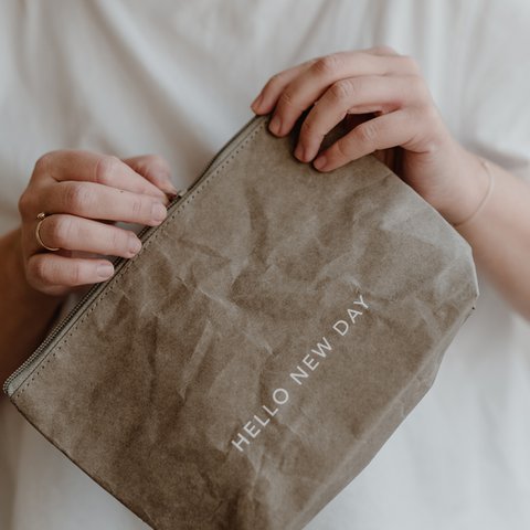 Kosmetiktasche Hello New Day (VE = 6 Stück)