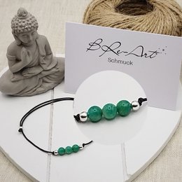 Bracciale in pietra amazzonite, 4mm Ø