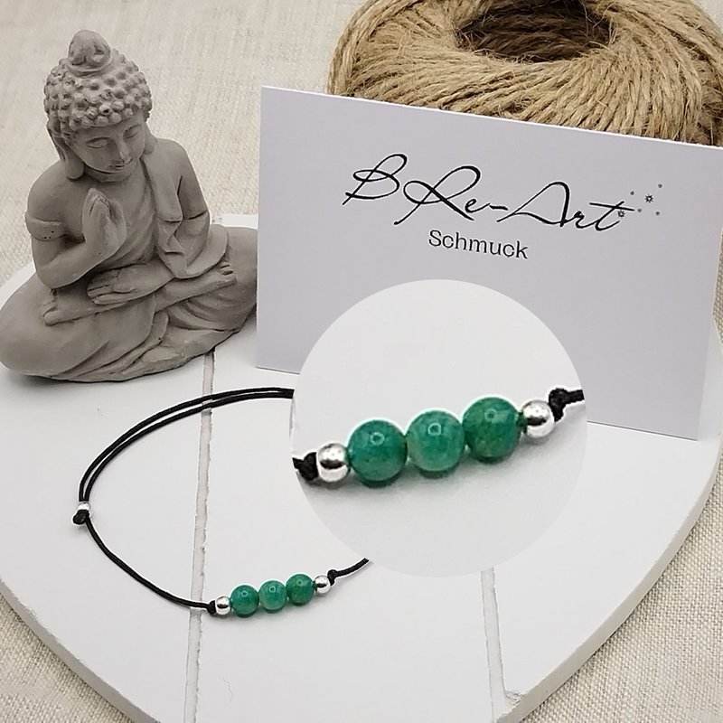 Bracciale in pietra amazzonite, 4mm Ø