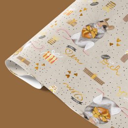 Papier d'emballage - souris, 50x70cm, feuille