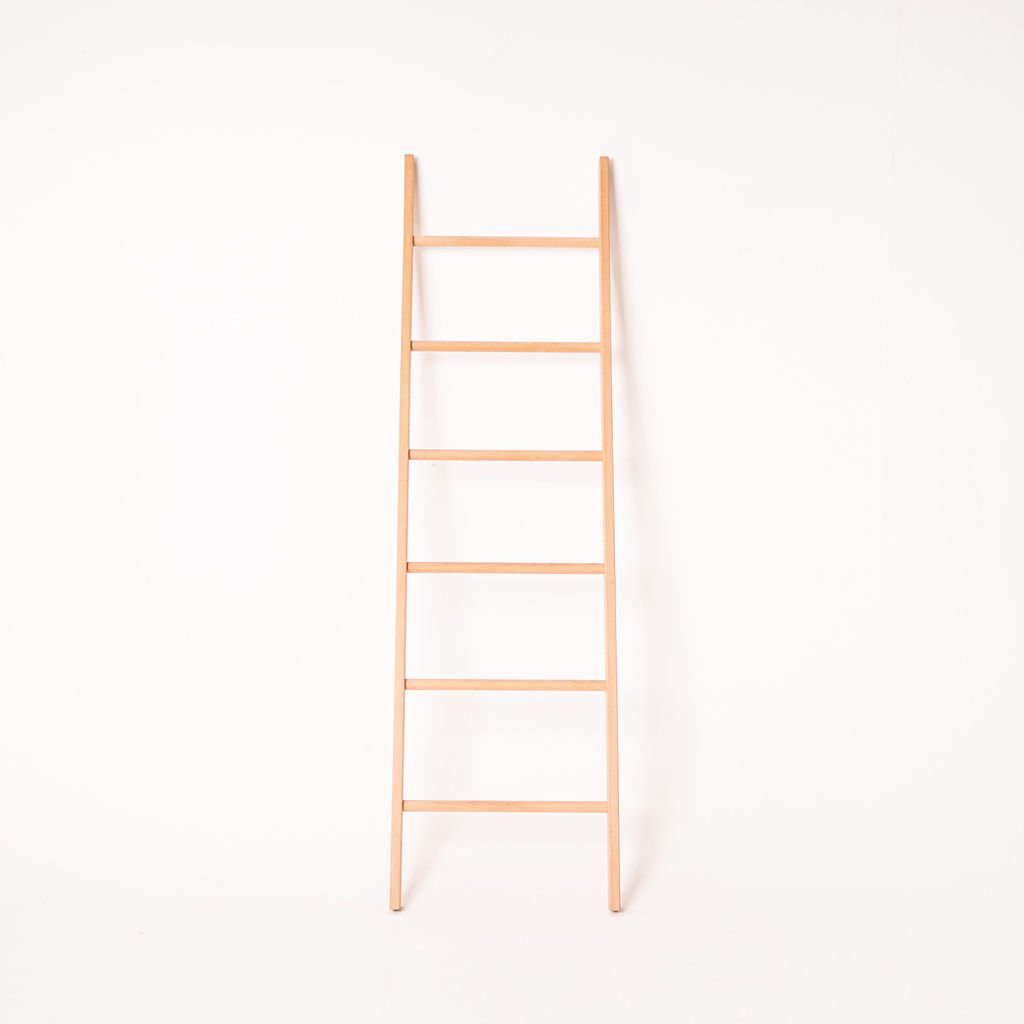 Escalera para ropa, escalera para toallas de haya maciza