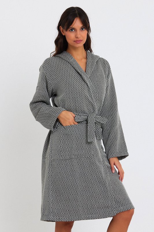 Crystal Bathrobe -Black