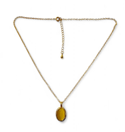 Glow ketting donkergeel