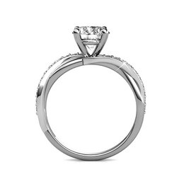 Bague Eleanor - ArgentÃ© et Cristal