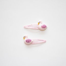 Hårspænder - Pink svaner - Svaner