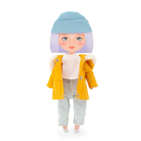Soft toy, Sweet Sisters - Clothing set: Mustard Parka (35cm)