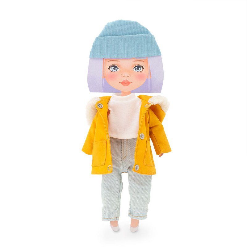 Soft toy, Sweet Sisters - Clothing set: Mustard Parka (35cm)
