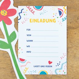 Ansichtkaart "uitnodiging" van gerecycled papier
