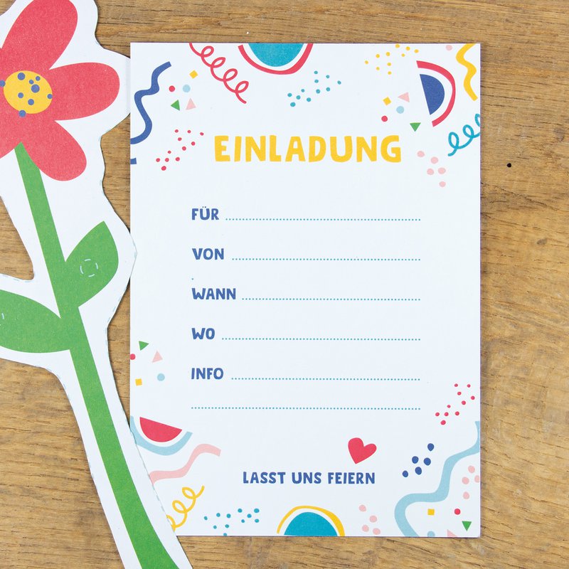 Ansichtkaart "uitnodiging" van gerecycled papier