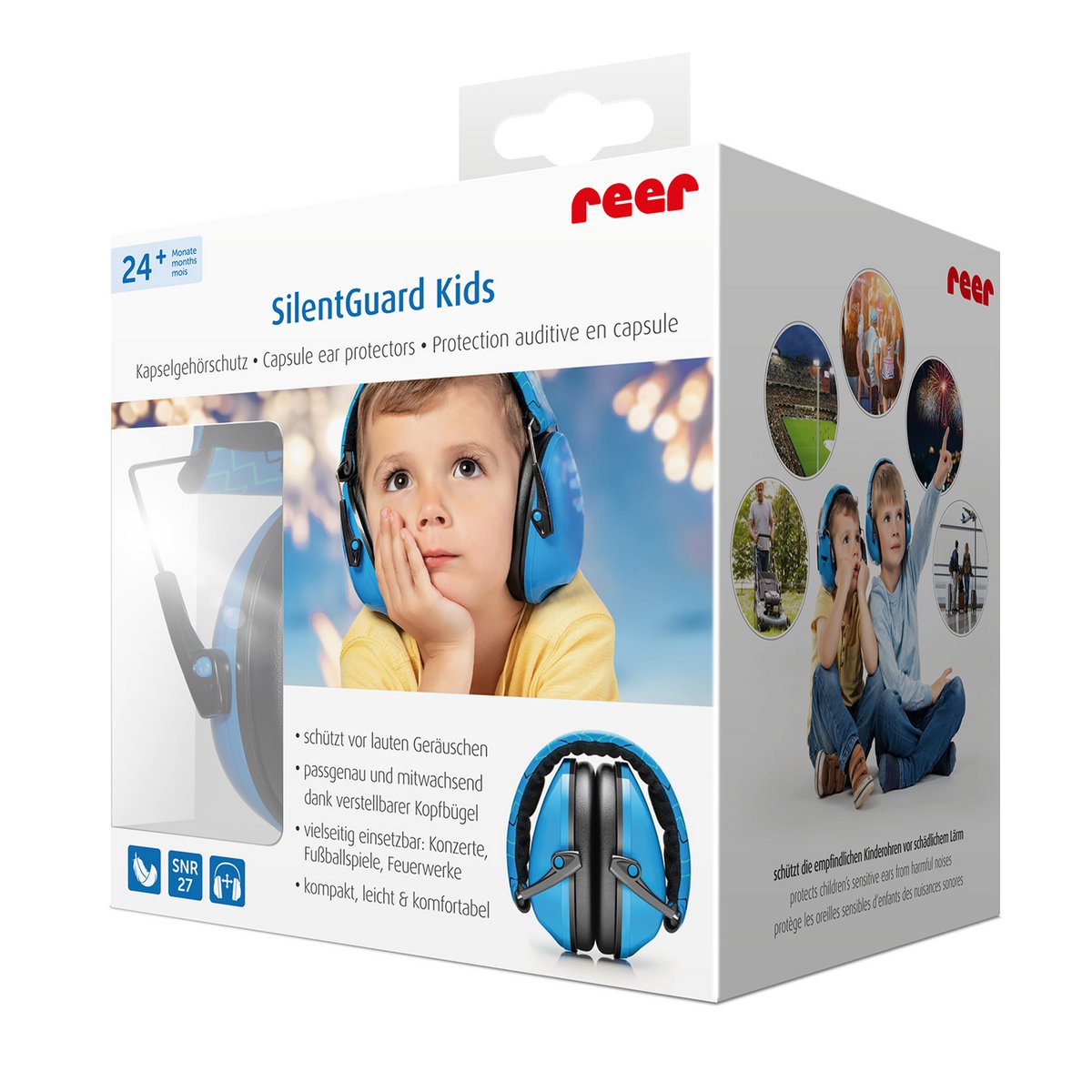 Protectores auditivos en cápsula SilentGuard Kids - Azul