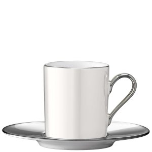 L.S.A. - Palazzo coffee cup and saucer 100 ml - White