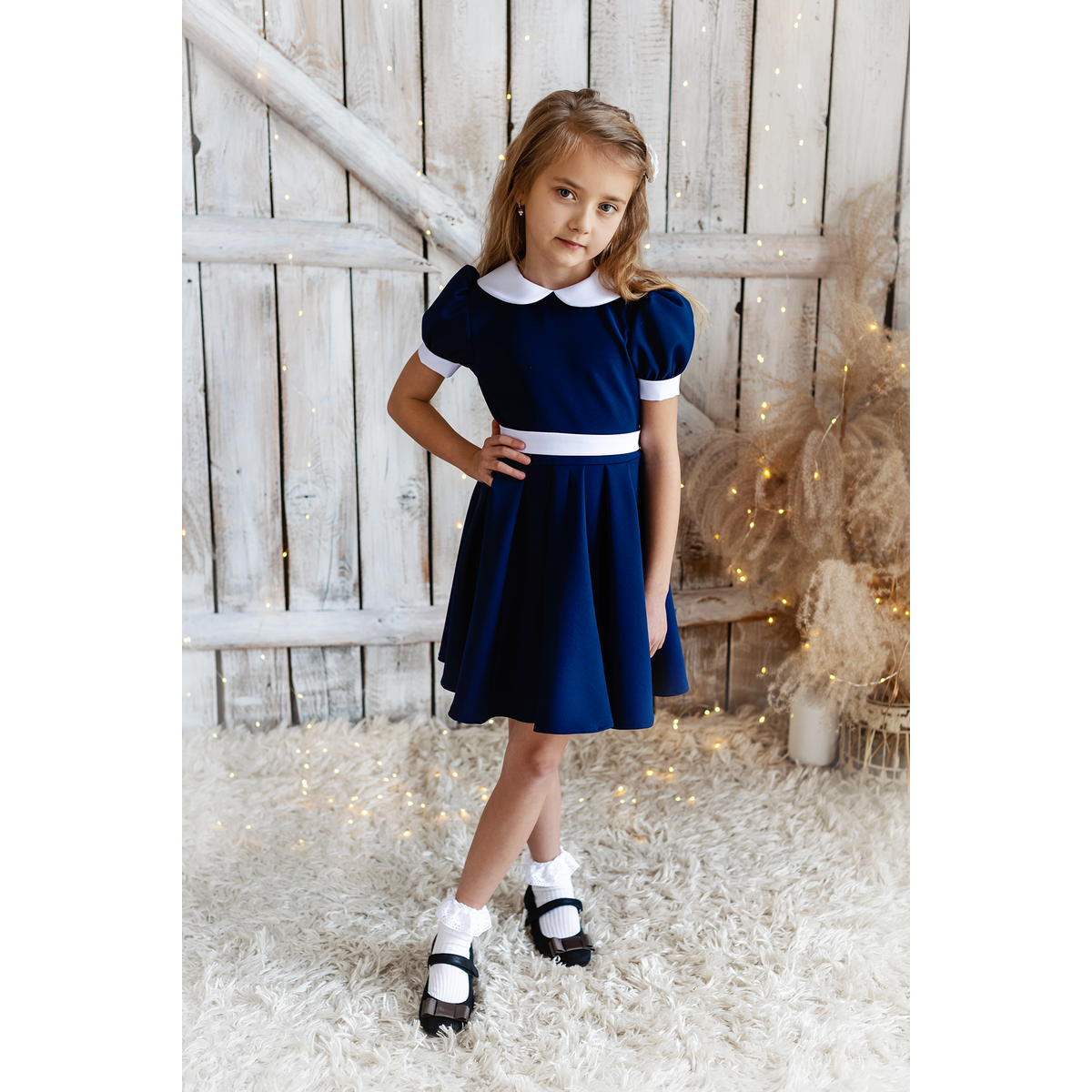 Eliza classic navy dress for girls