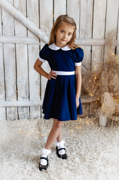 Abito classico blu navy Eliza per ragazze