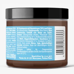 Feel fit Protein-Nuss-Kakao-Haselnuss-Aufstrich, Proteincreme 17 %, ohne Zuckerzusatz, ohne Palmöl, 200 g