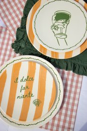 Dessert Plate Green Vacay Mood