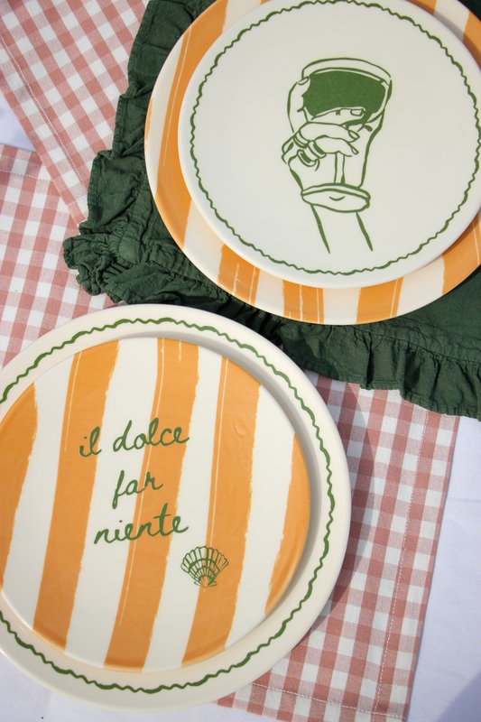 Dessert Plate Green Vacay Mood