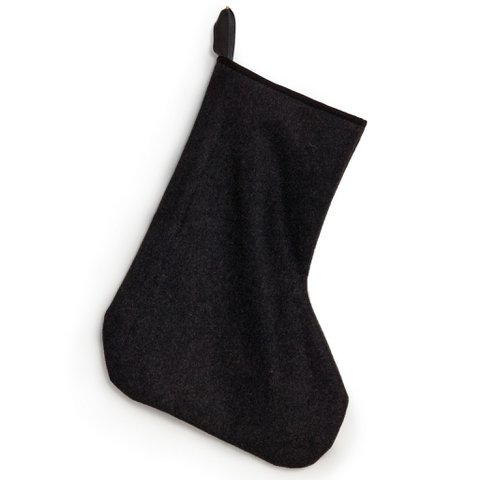 christmas stocking, dark grey