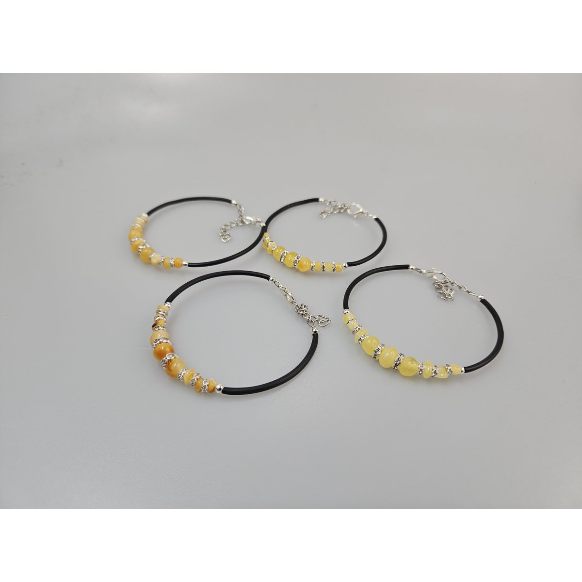White amber everyday bracelet gemstone friendship crystals