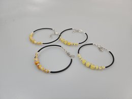 White amber everyday bracelet gemstone friendship crystals