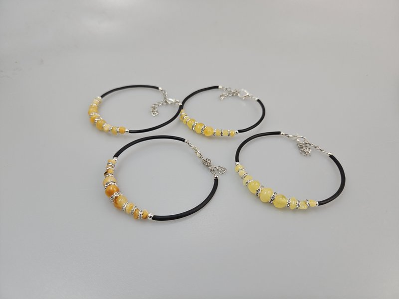 White amber everyday bracelet gemstone friendship crystals
