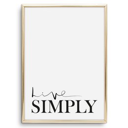Poster: Live simply