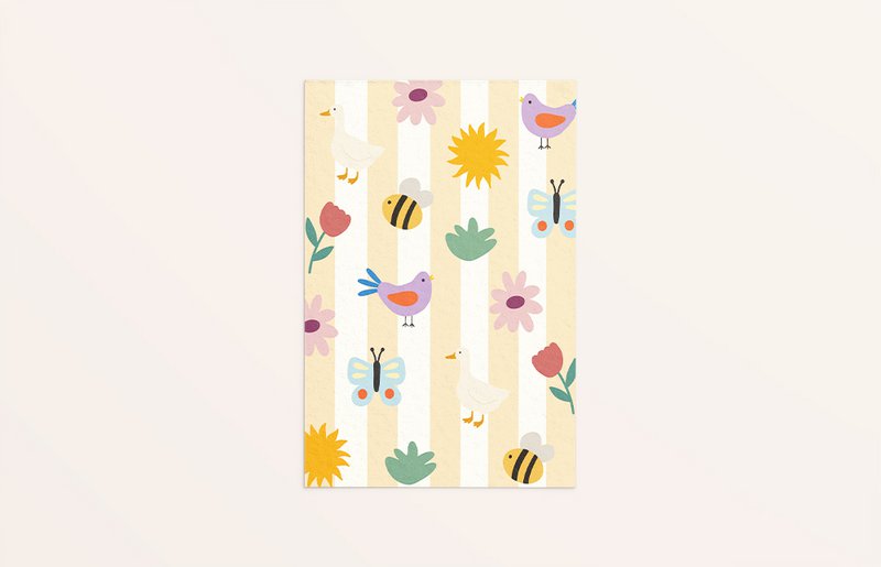 5x kort Spring print striber