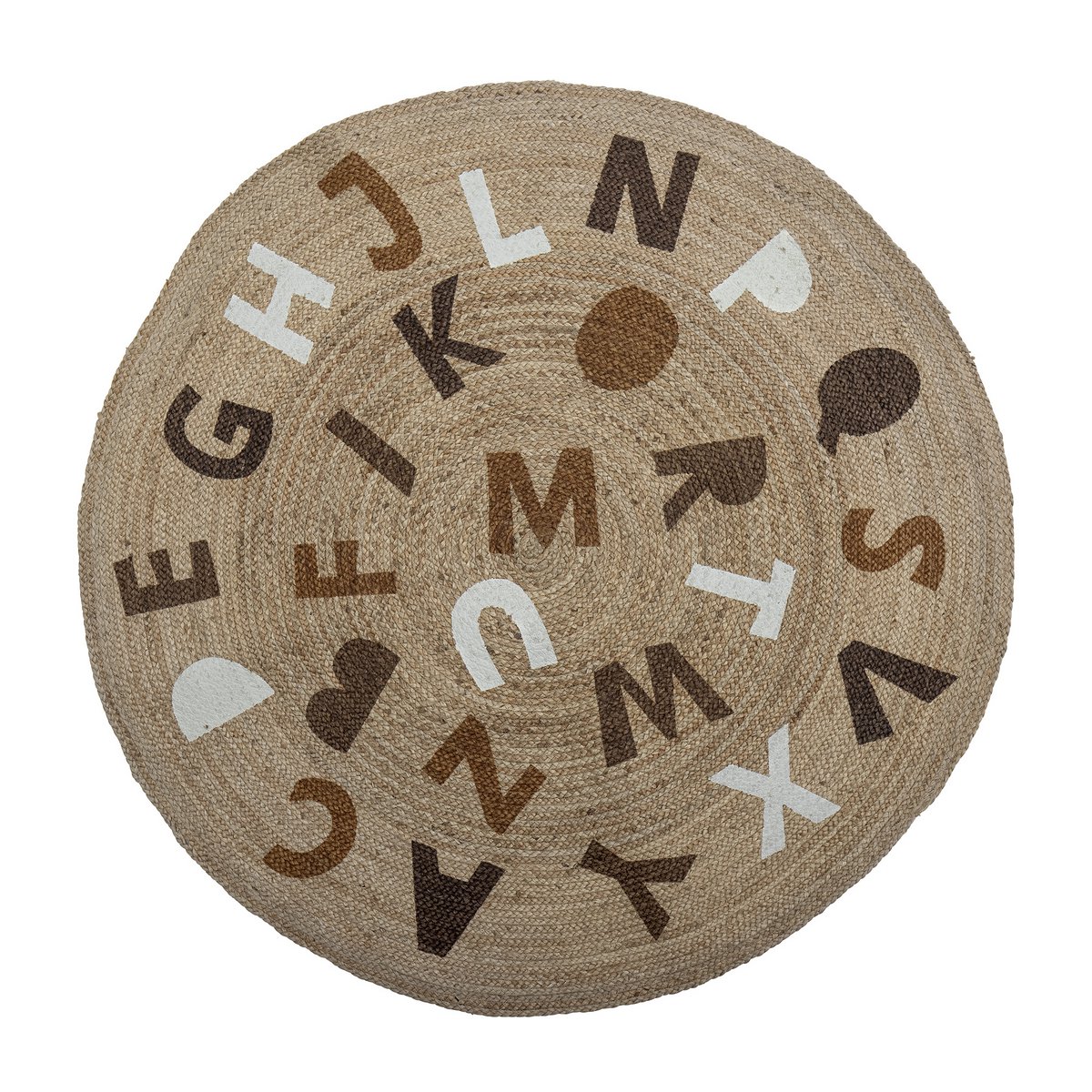 Dinne vloerkleed, bruin, jute