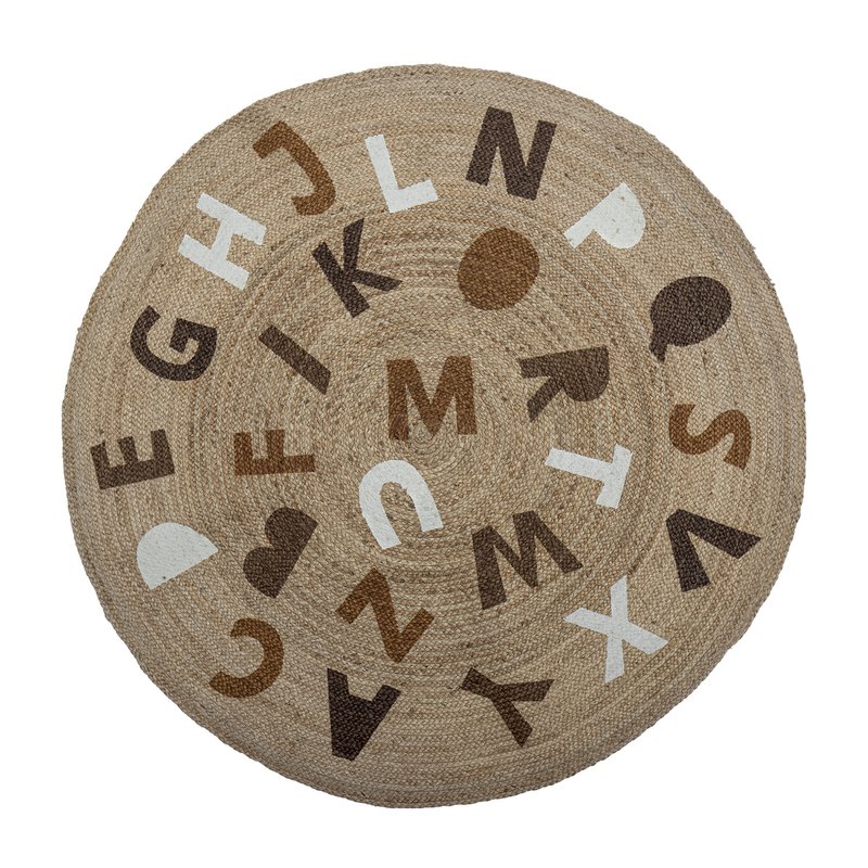 Dinne vloerkleed, bruin, jute