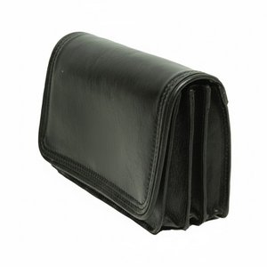 Clutch aus Leder – Schwarz