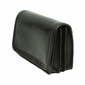 Clutch aus Leder – Schwarz