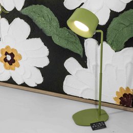 Schreibtischlampe Design LED auf Batterie weiß, mit Wandmontage