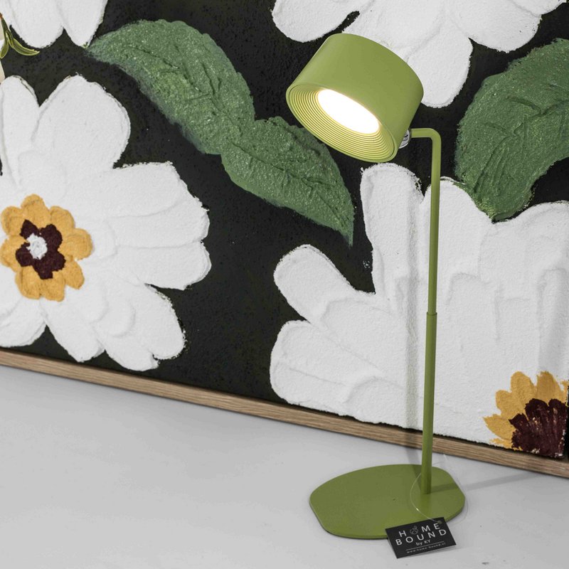 Schreibtischlampe Design LED auf Batterie weiß, mit Wandmontage