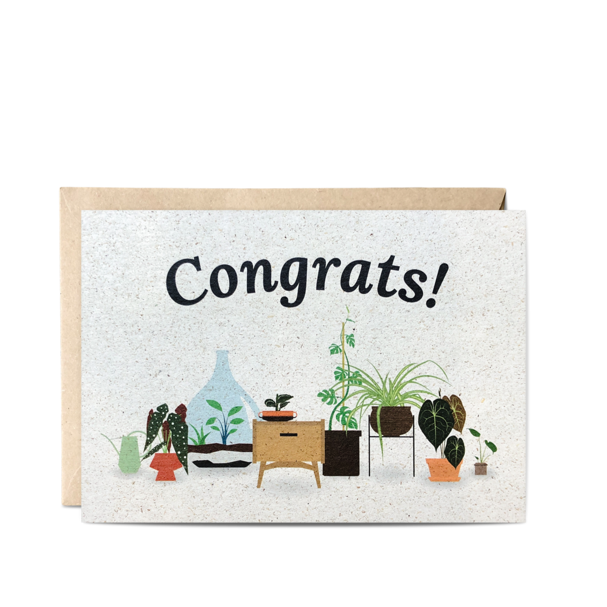 Ansichtkaart + Envelop Gefeliciteerd!