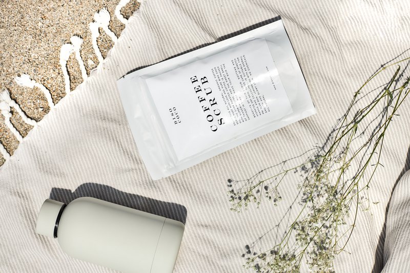 Kokos mandarin kaffe scrub - 250g