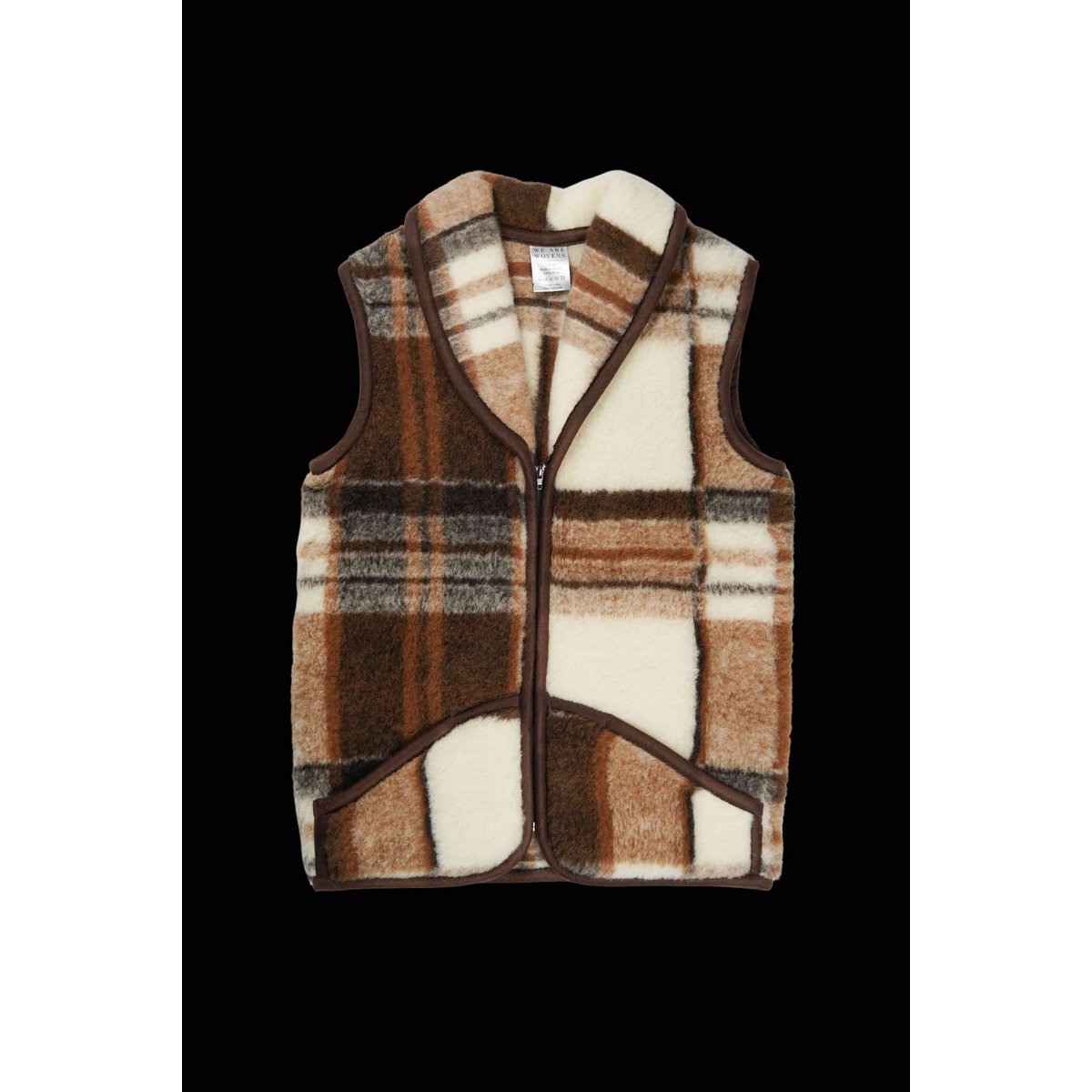 Wool body warmer - Multicolored with zipper