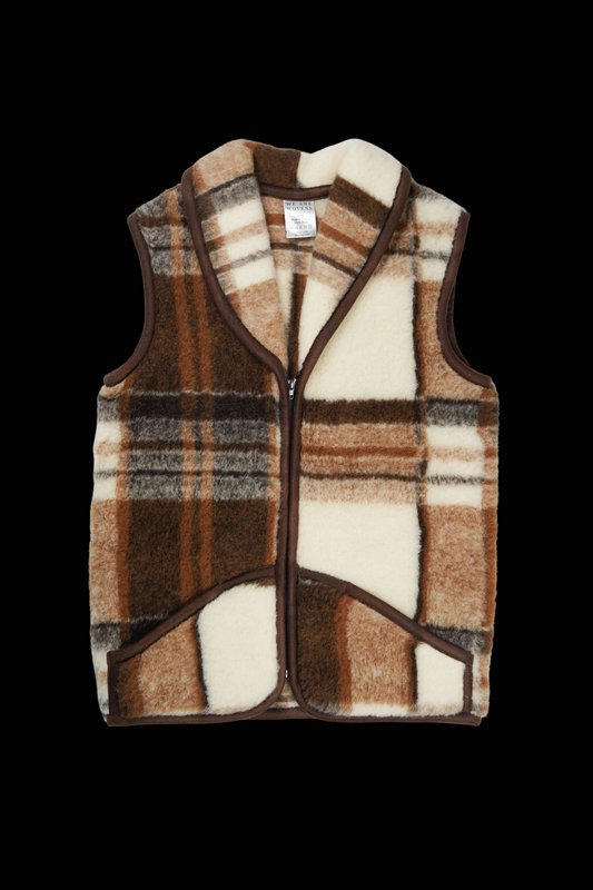 Wool body warmer - Multicolored with zipper