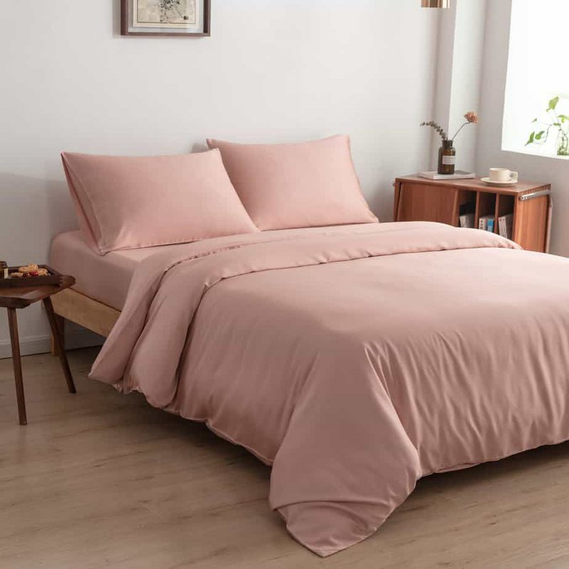 Copripiumino in bambù rosa Premium - 400TC Tanboocel - 100% bambù - Rosa coccola
