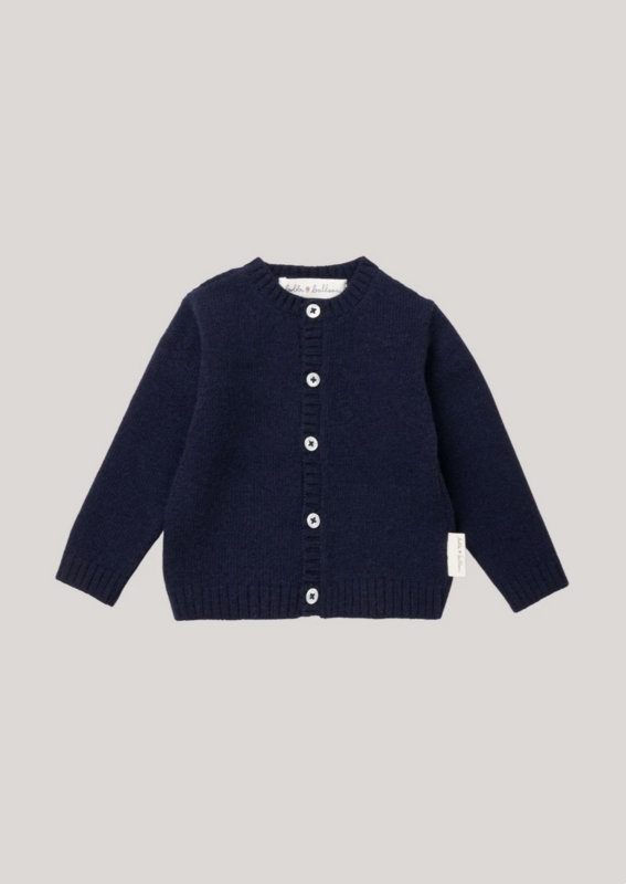 Strik cardigan - Dyb blå