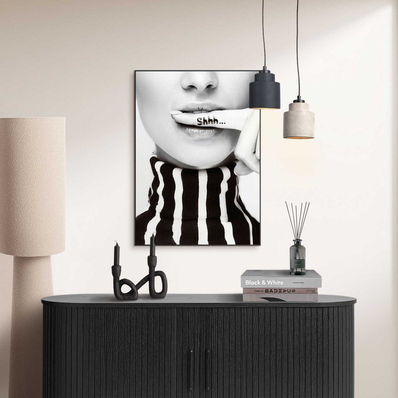 Gerahmtes Bild Slim Frame Ssshhh! 70x50
